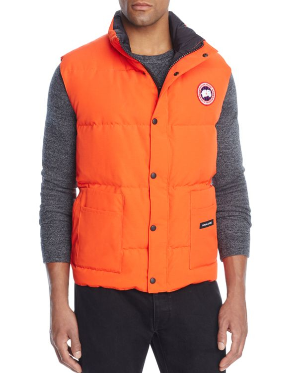 orange canada goose vest