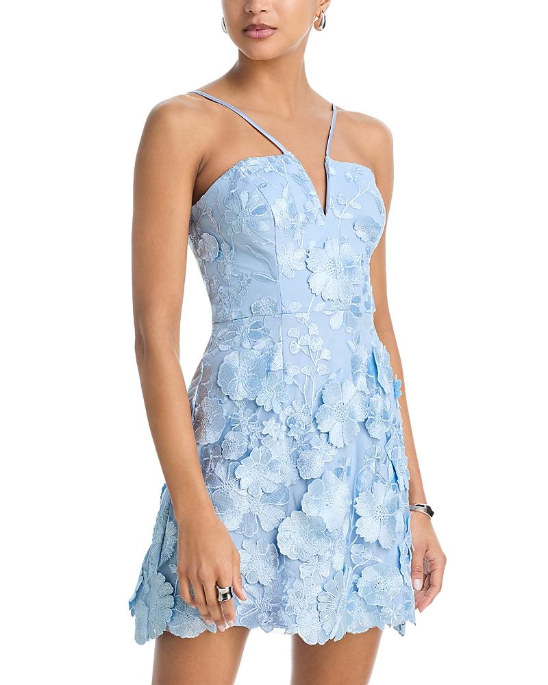chinese dress ladies Women's The Beauty Within Off The Shoulder Floral Mini Dress in Aqua Blue main image 1