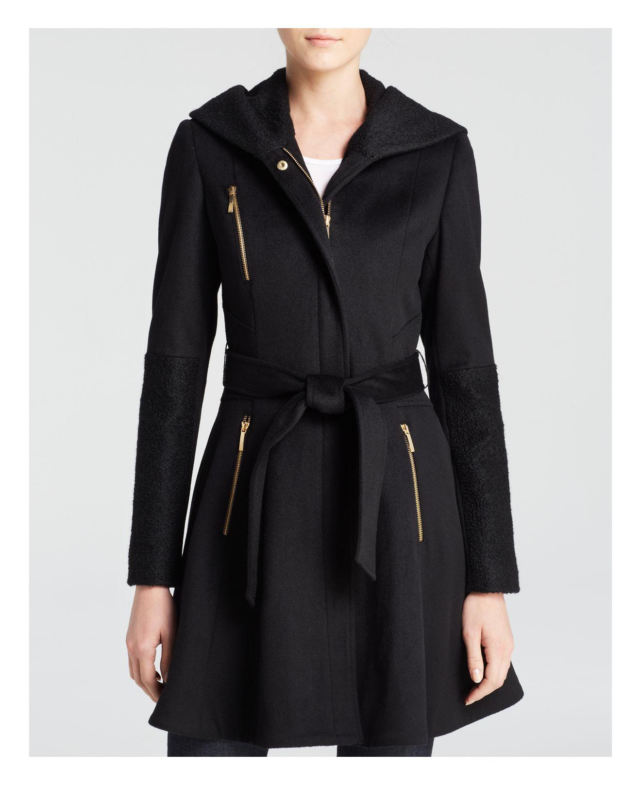 Laundry by shelli segal Wool Wrap Coat in Black Lyst