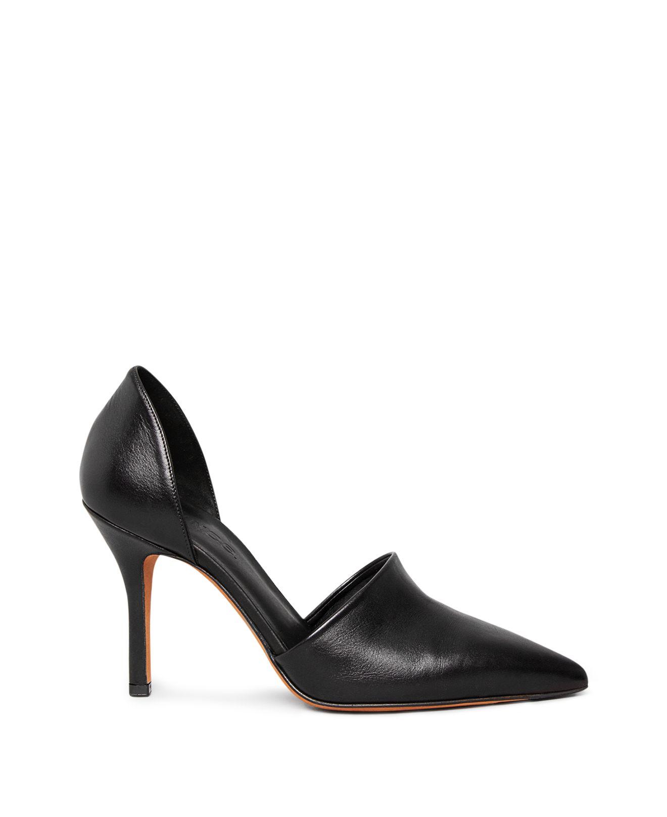 Vince Leather Claire Pointed Toe D'orsay High Heel Pumps in Black - Lyst
