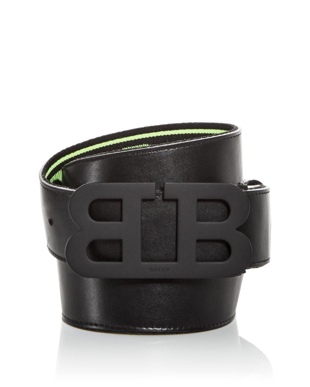 Bally Men's Mirror B Buckle Reversible Leather Belt in Black for Men | Lyst