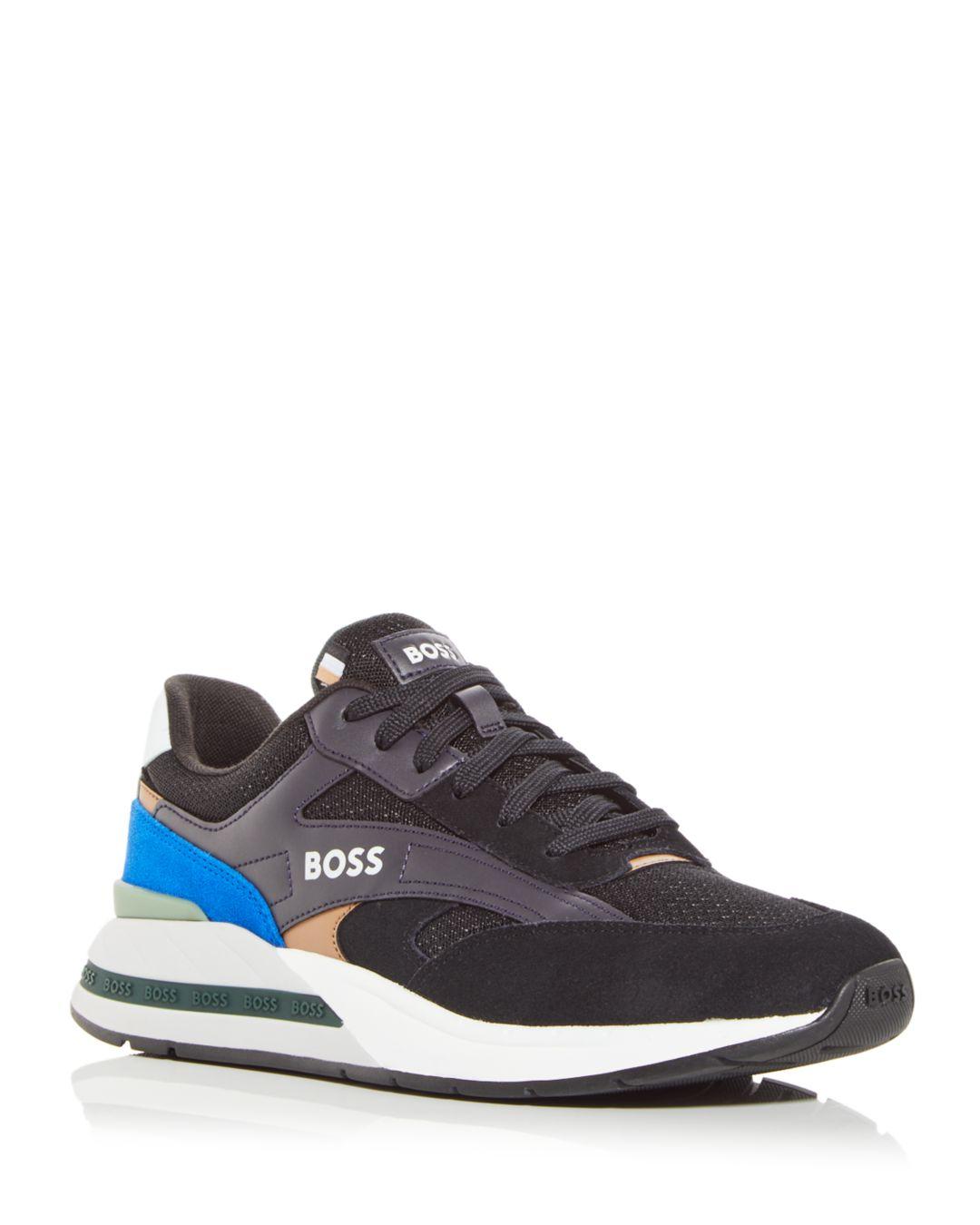 BOSS by HUGO BOSS Kurt Low Top Sneakers in Blue for Men | Lyst