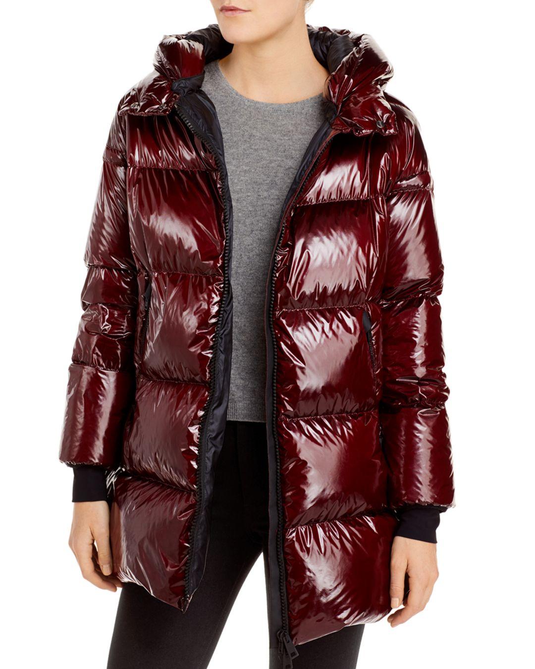 Herno Synthetic Hooded Down Coat in Red - Lyst