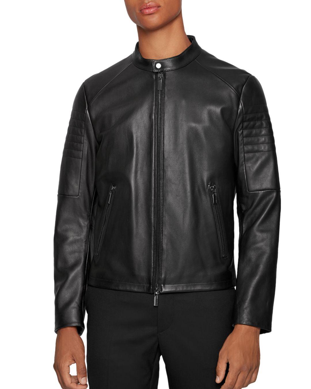 BOSS by HUGO BOSS Noptem Porsche Leather Jacket in Black for Men | Lyst