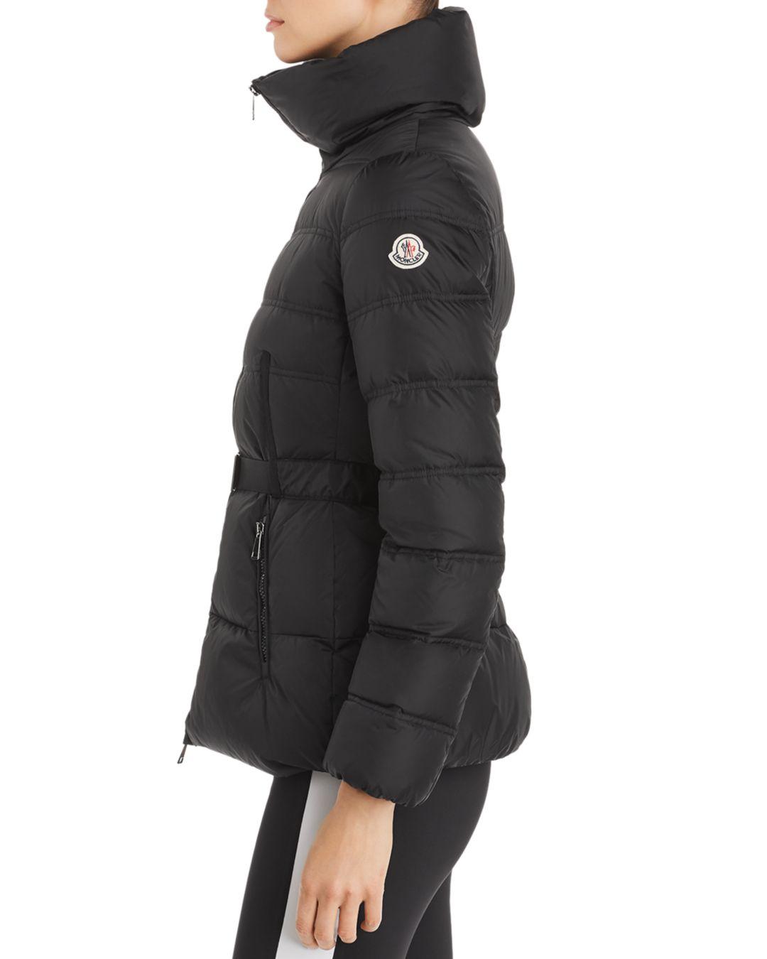 belted moncler coat