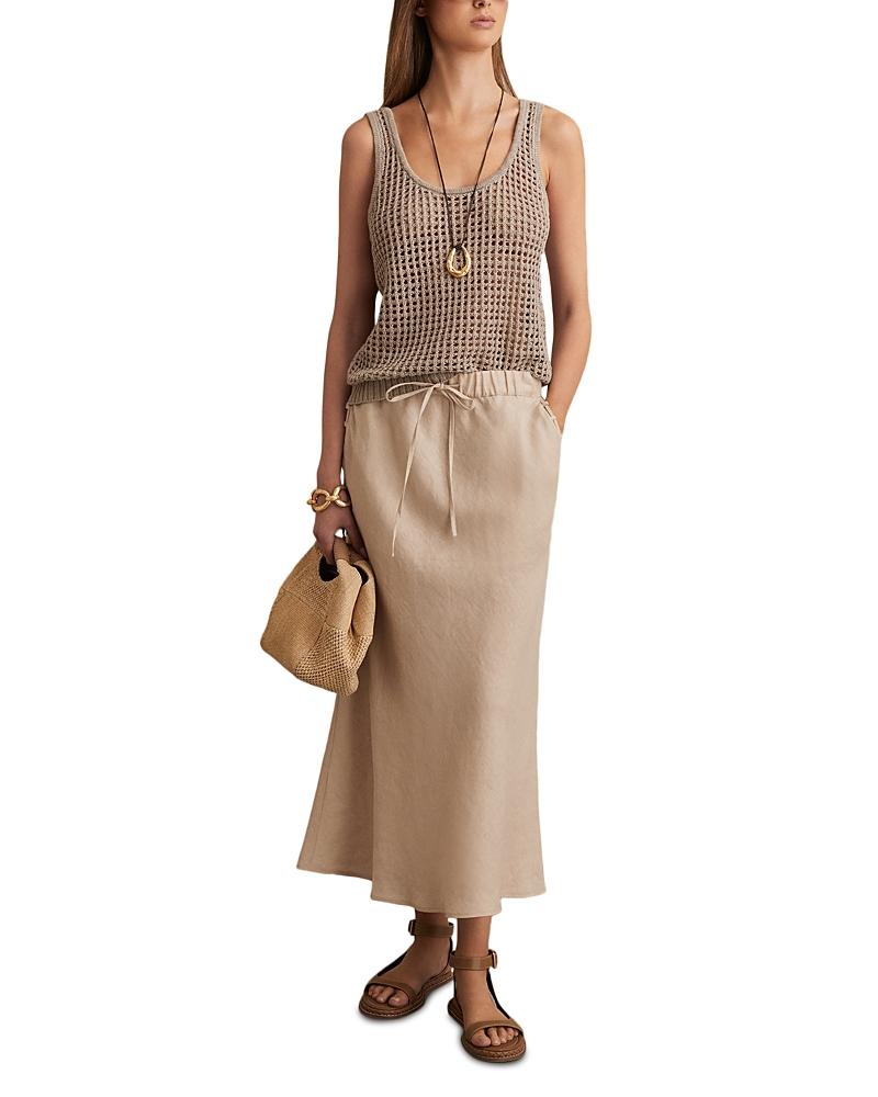 【海外限定】REISSスカート☆Roxi Pure Linen Skirt, Neutral Reiss Roxi Pure Linen Skirt, Neutral