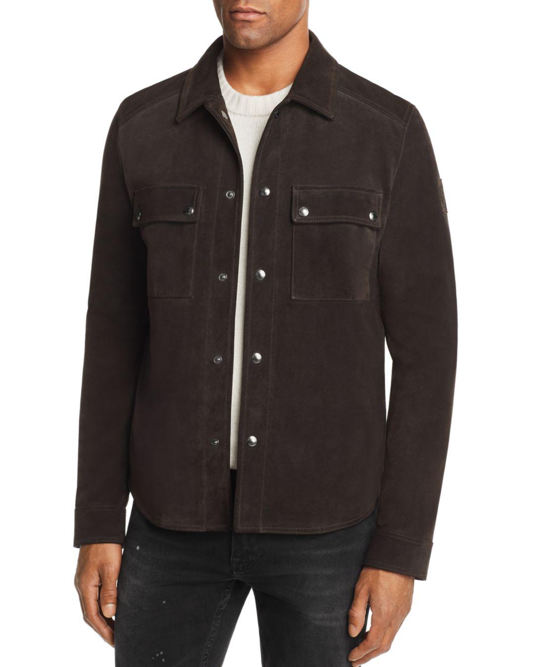 black suede shirt jacket