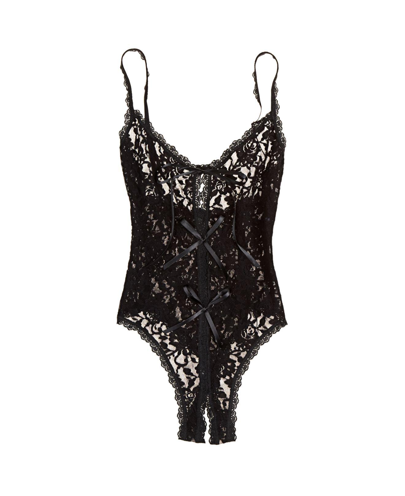 Hanky panky After Midnight Signature Lace Open Panel Teddy Bodysuit in ...