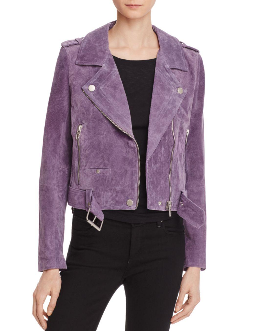 Blank NYC Suede Moto Jacket in Purple Lyst
