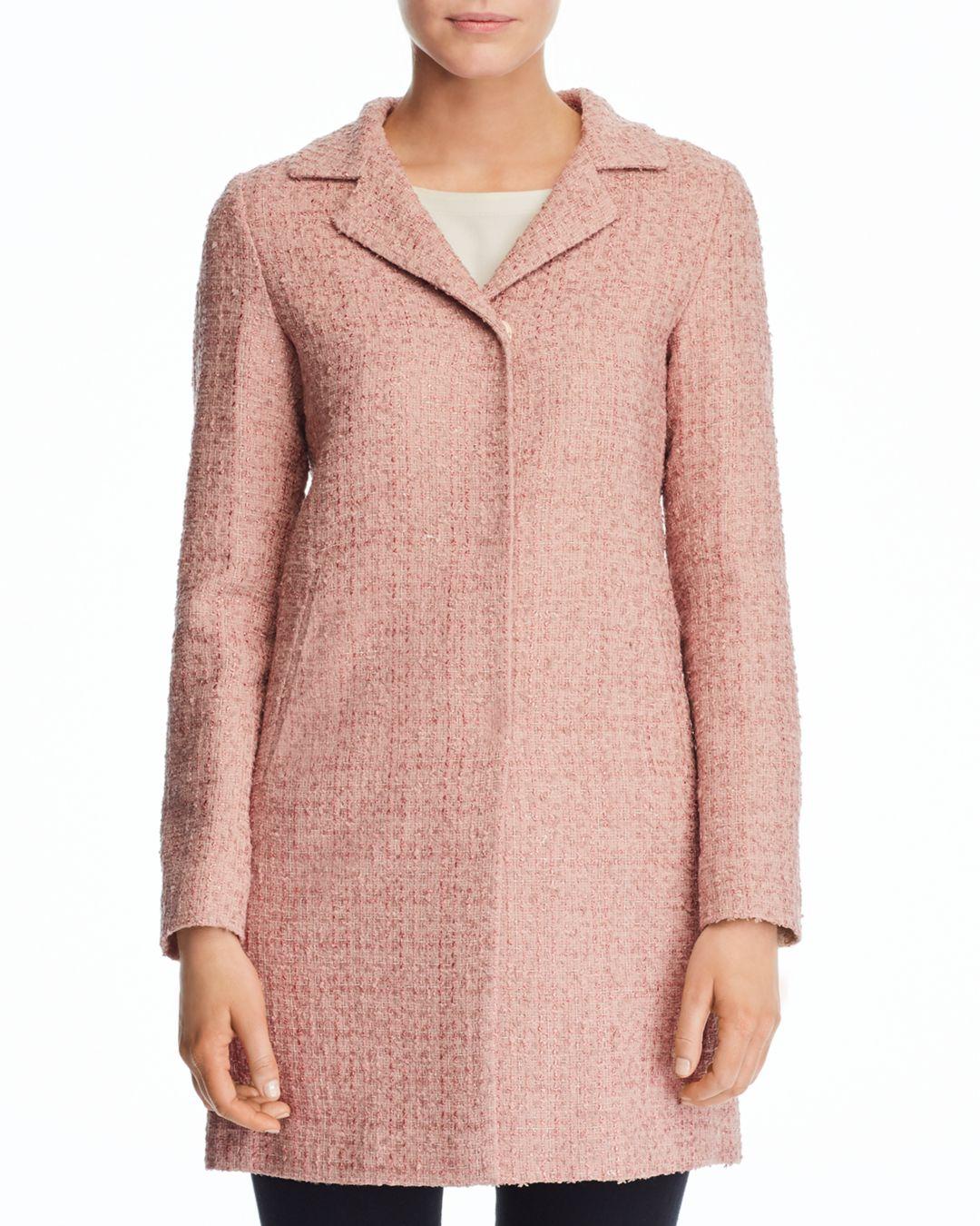 blush boucle coat