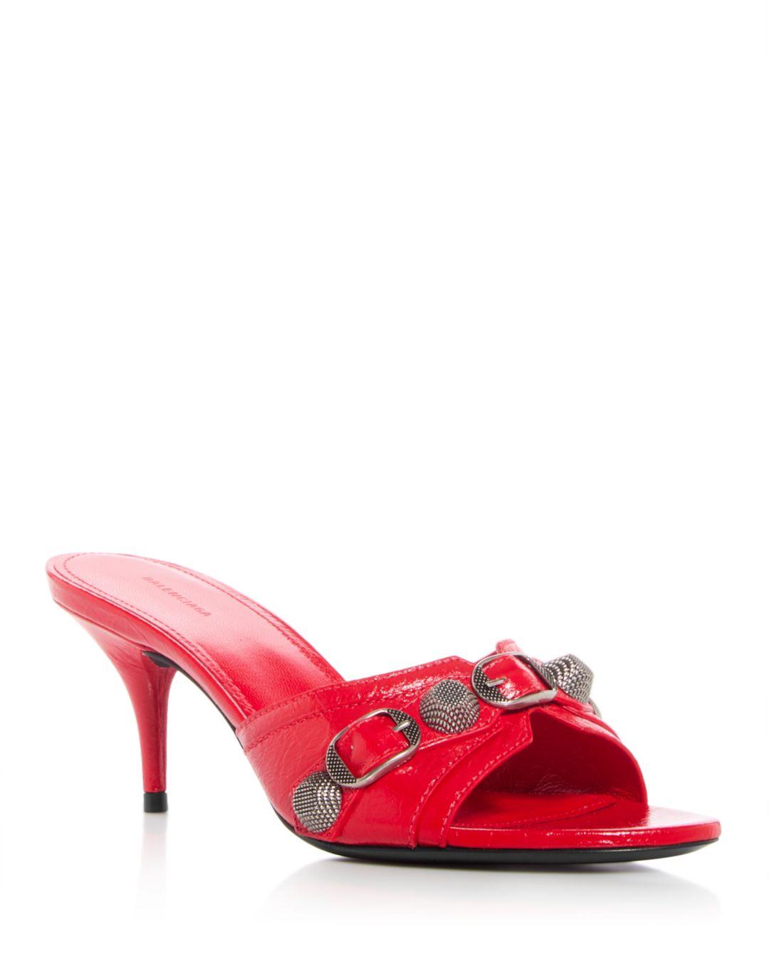 balenciaga mules red