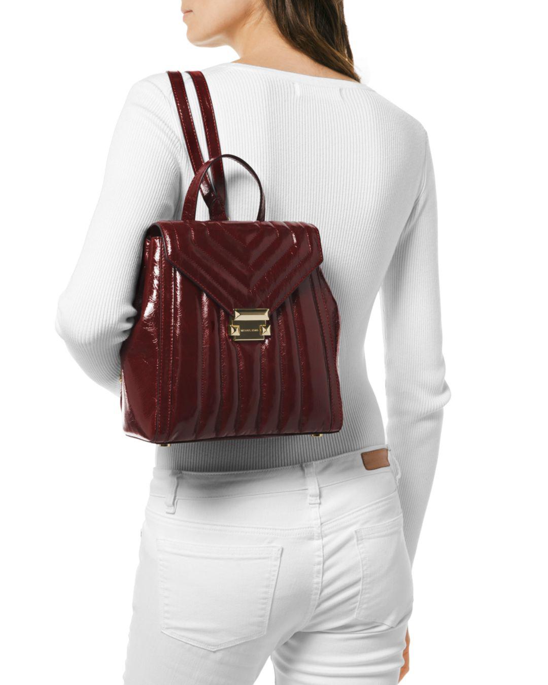michael michael kors whitney quilted leather backpack