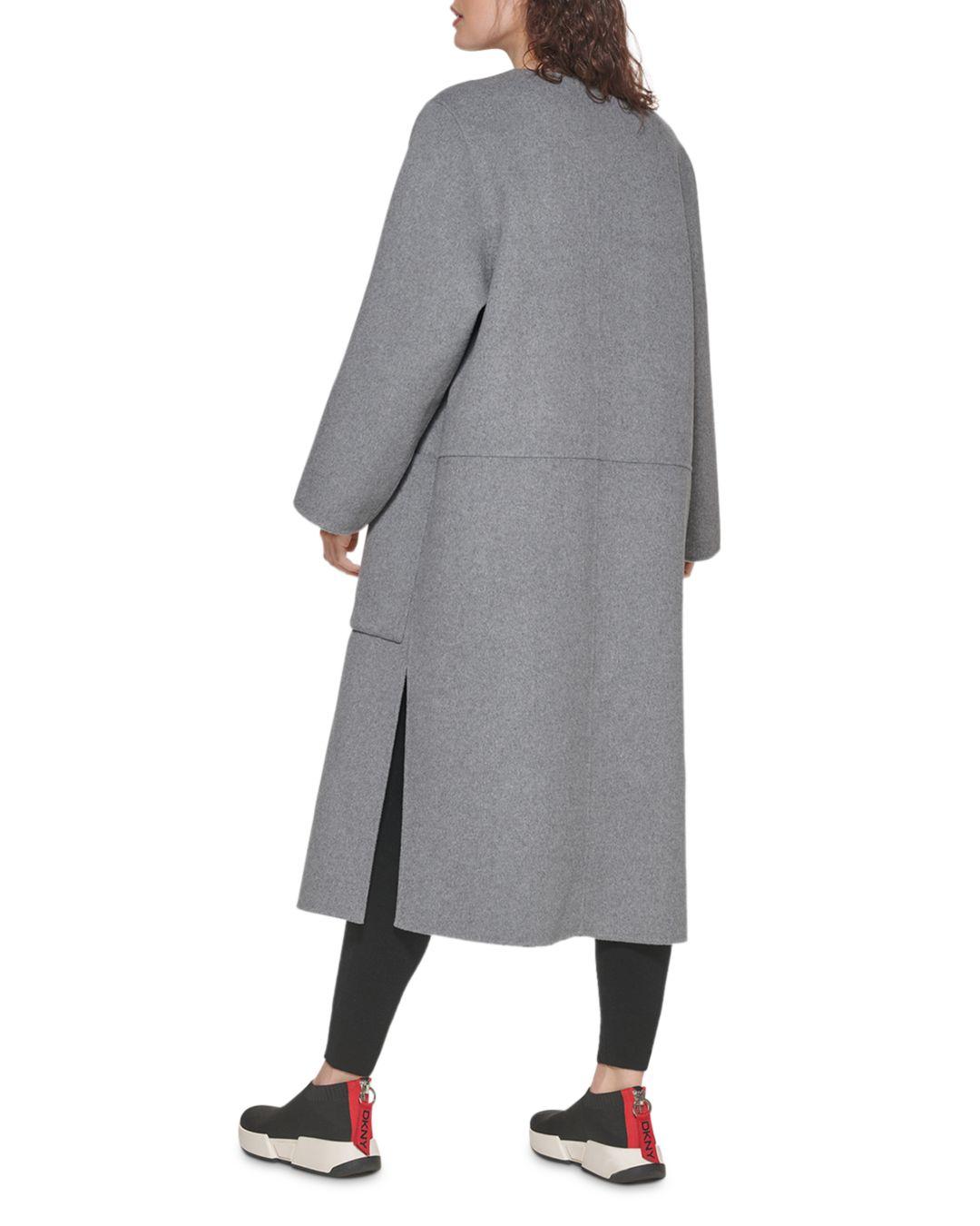 dkny gray coat