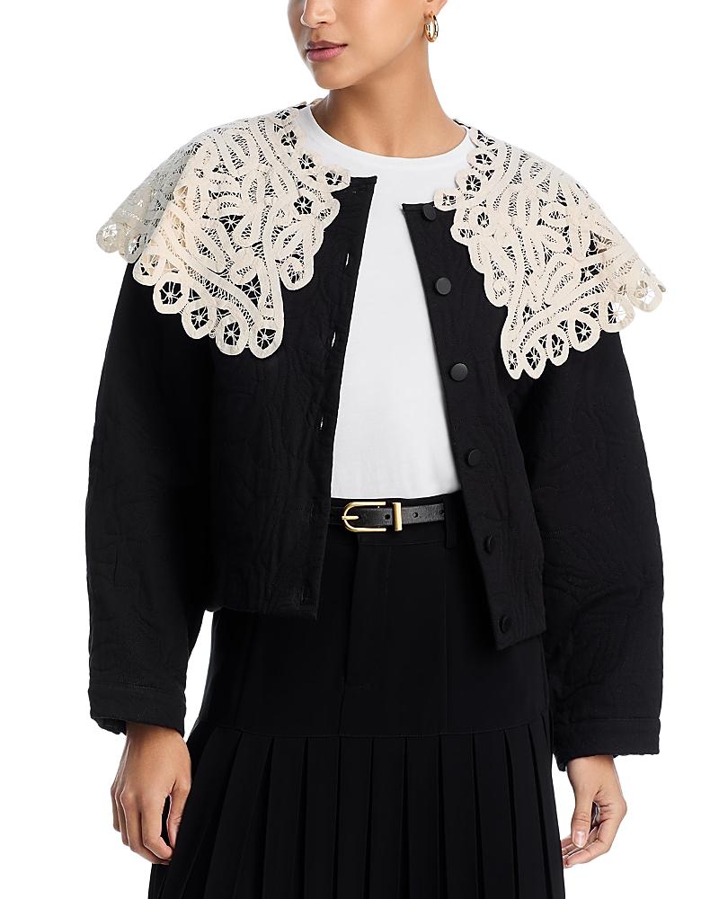 Sea Adelina Quilted Jacket in Black | Lyst