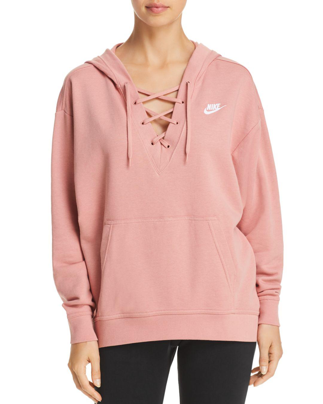 lace up nike sweatshirt