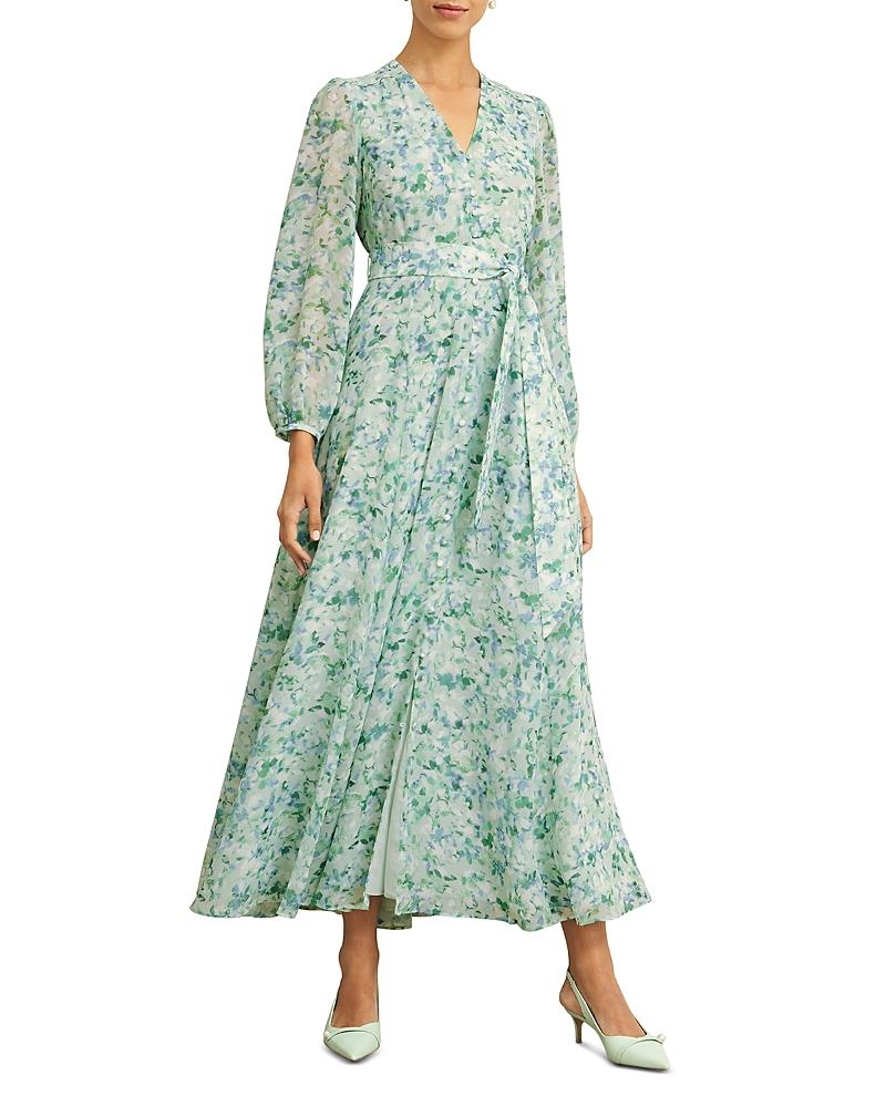 green dress hobbs Hobbs London Brigitta Midi Dress in Pine Green at Nordstrom, Size 6