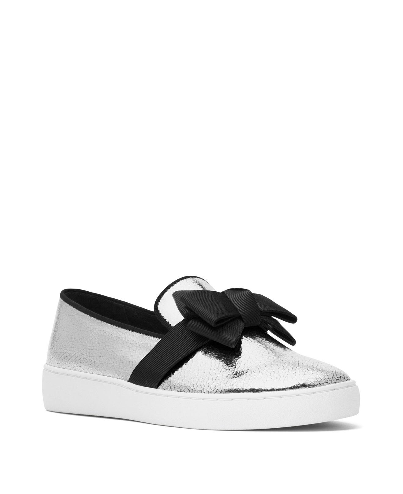 michael kors silver metallic sneakers