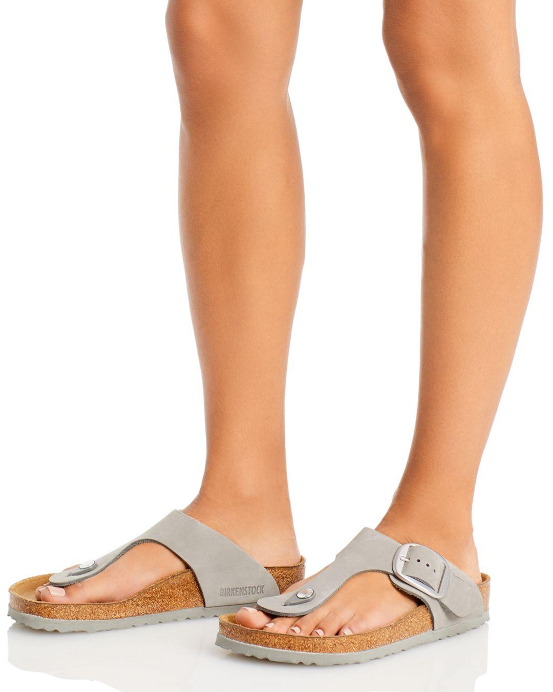 Birkenstock Gizeh Big Buckle Thong Sandals in Brown | Lyst