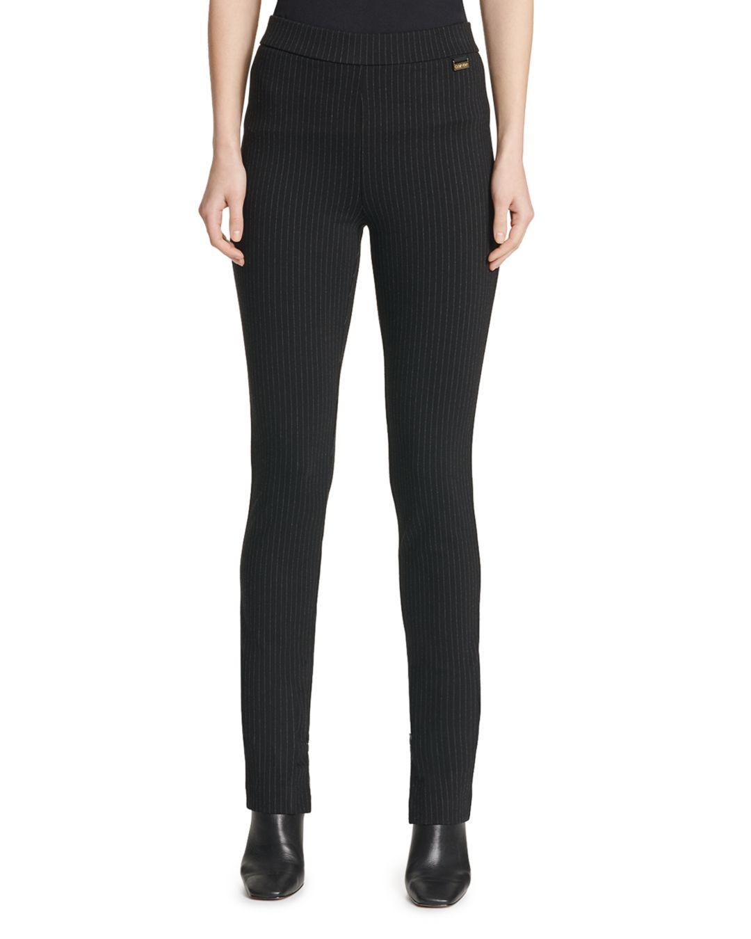 pinstripe ankle pants