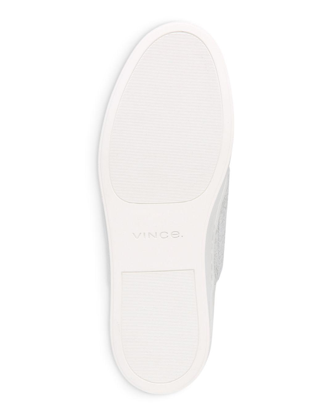 vince weadon leather knit platform sneakers