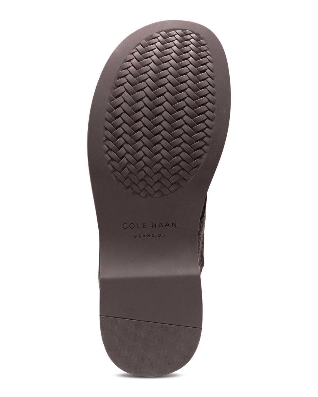 Cole Haan Leather Goldwyn 2.0 Slide Sandals in Dark Brown (Brown 