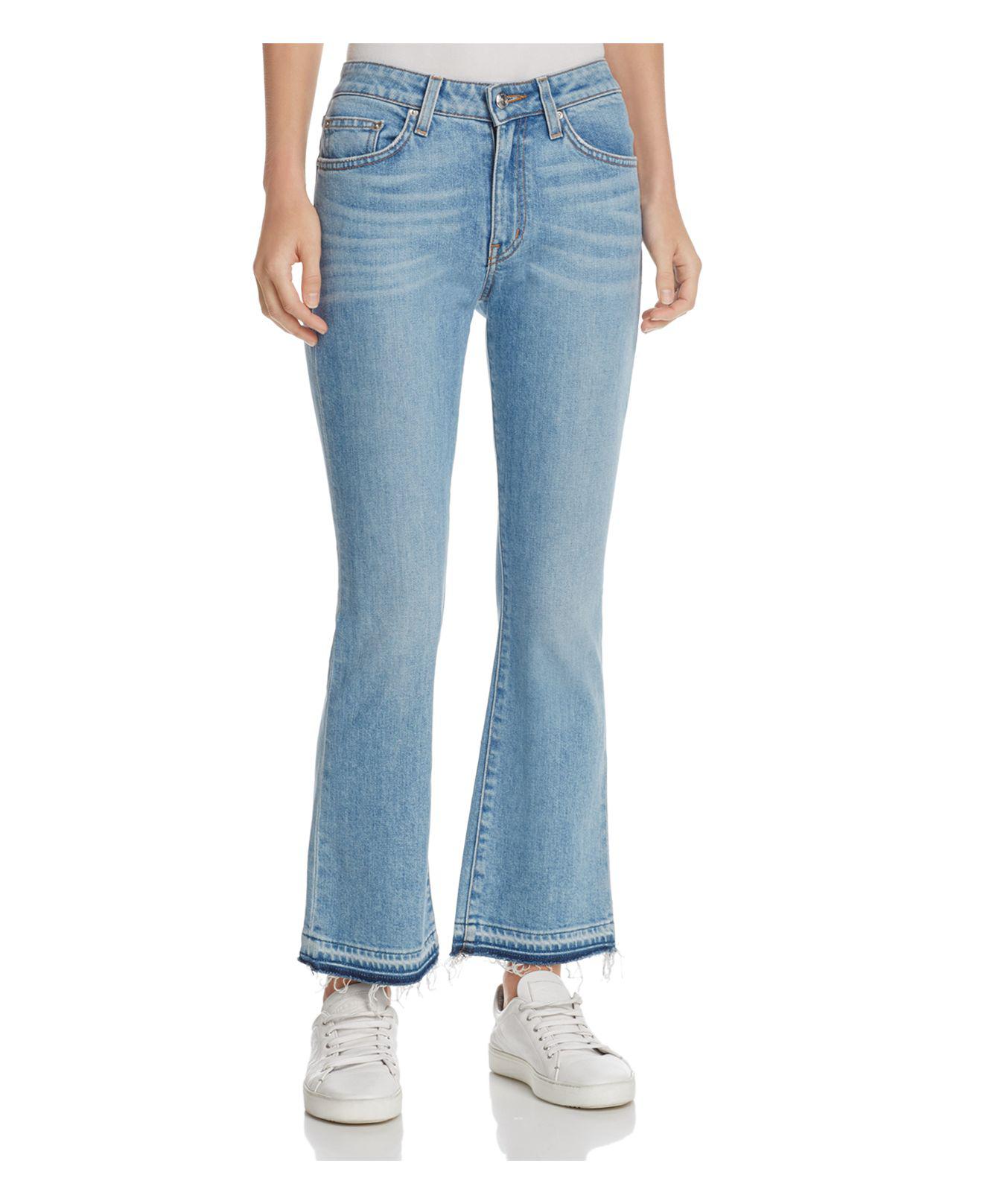10 crosby derek lam Gia Mid-rise Cropped Flare Jeans In Light Wash in