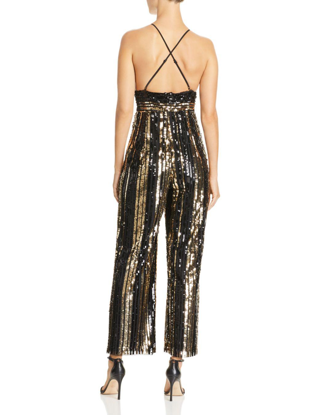 bardot sequin jumpsuit