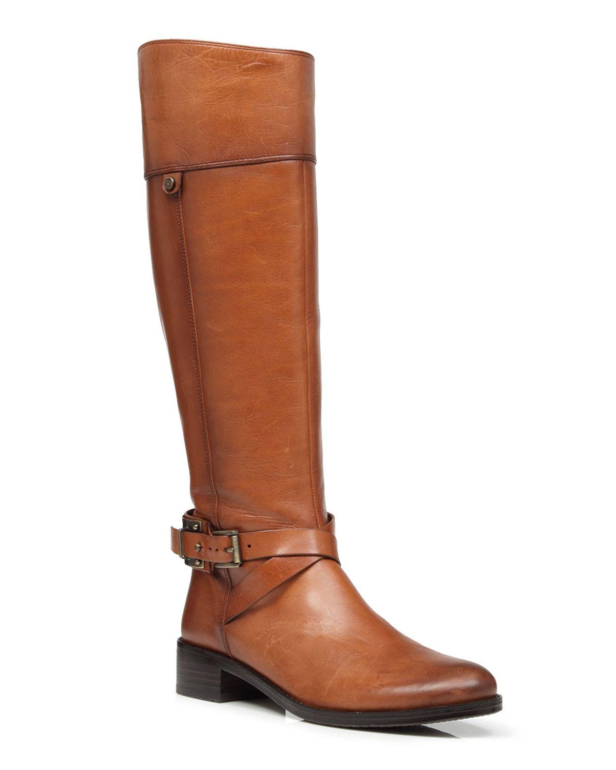 vince leather cadot buckle shoe