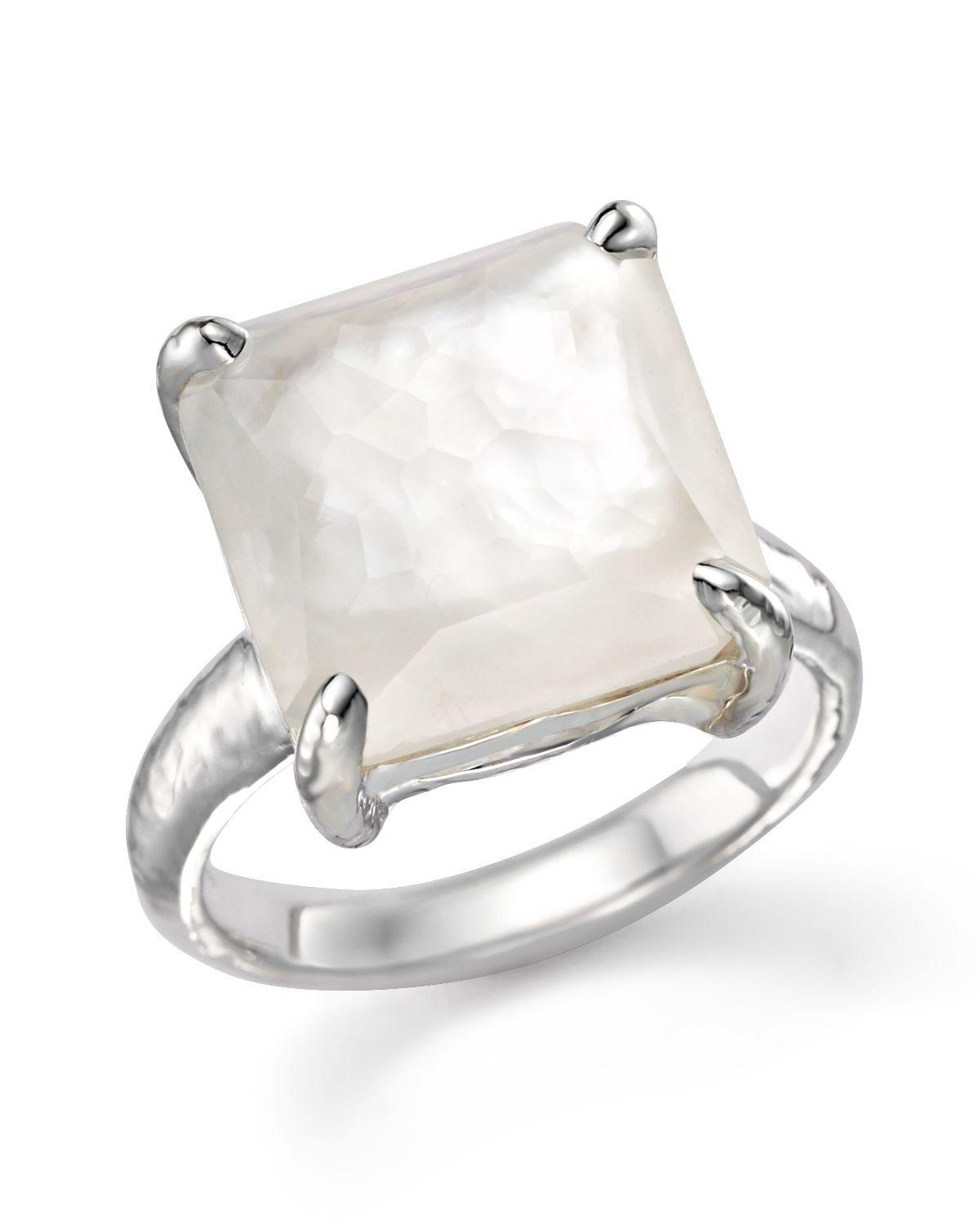 Square Stone Sterling Silver Ring