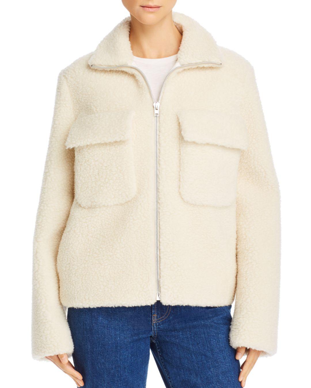 helmut lang fur bomber jacket
