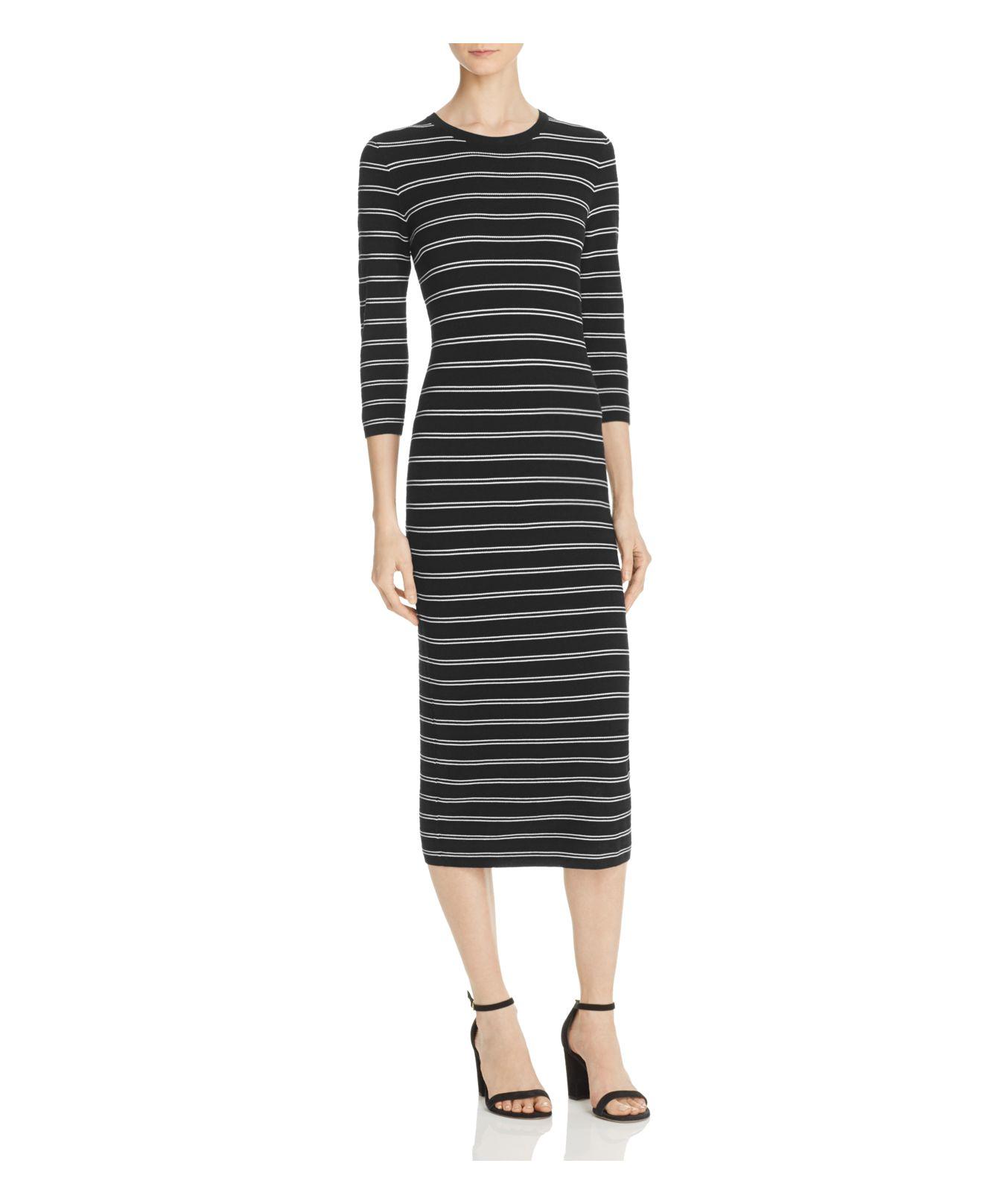 theory delissa striped maxi dress in black lyst theory delissa striped maxi dress in black lyst
