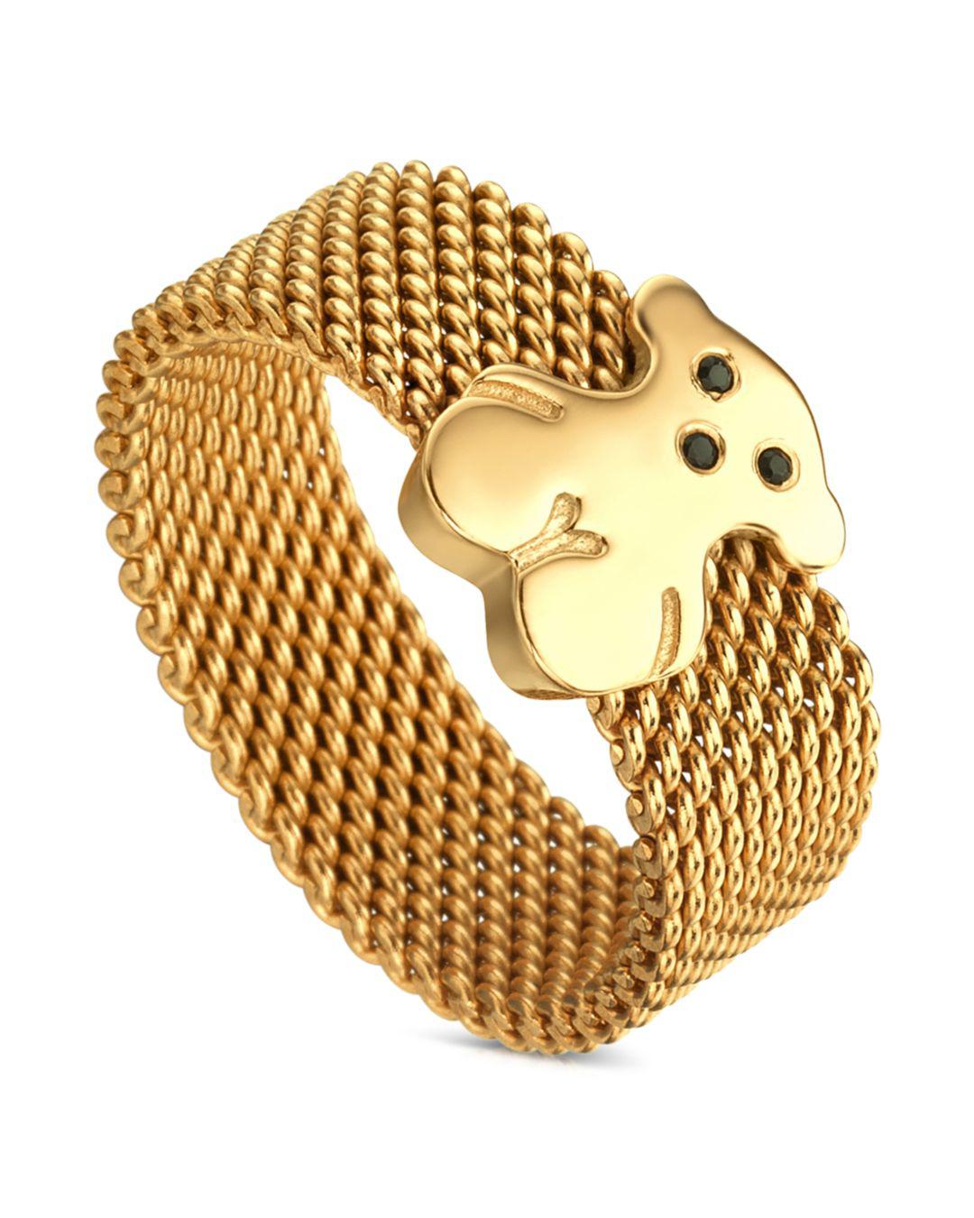 Tous Mesh Bear Ring in Gold (Metallic) Lyst