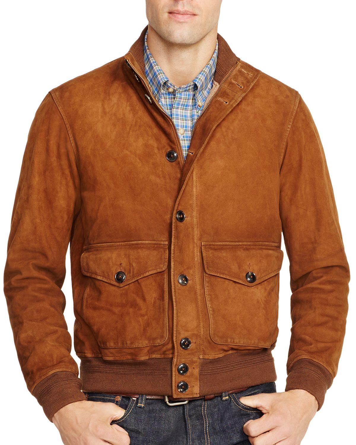 Polo Ralph Lauren Suede Hunting Jacket in Brown for Men - Lyst