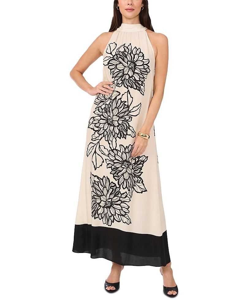 vince camuto floral halter dress Vince Camuto Women's Floral Printed Halter Chalis Dress