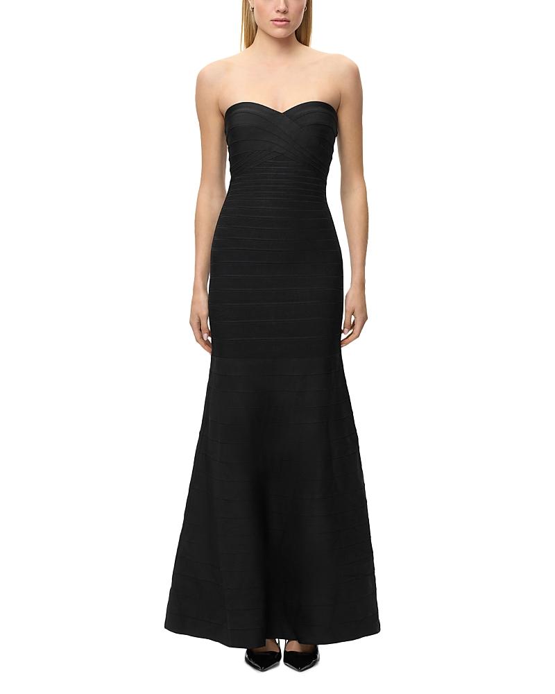 herve leger long dress sale Herve Leger Women's The Blanca Gown - Purple - Size XS