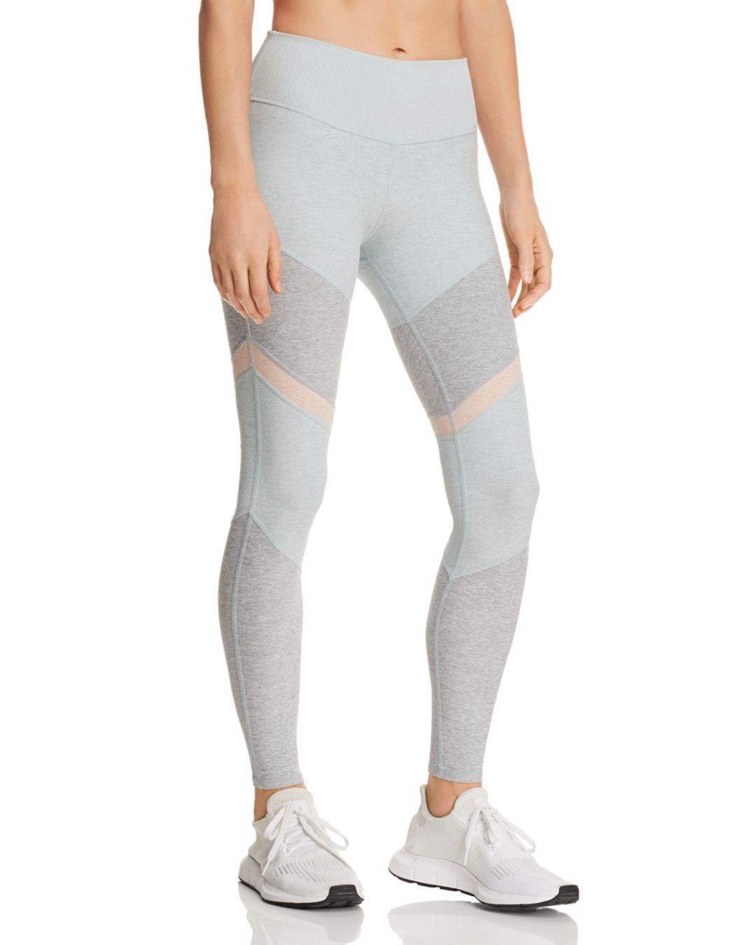 Alo Yoga Sheila High-waist Mesh Panel Leggings in Gray | Lyst