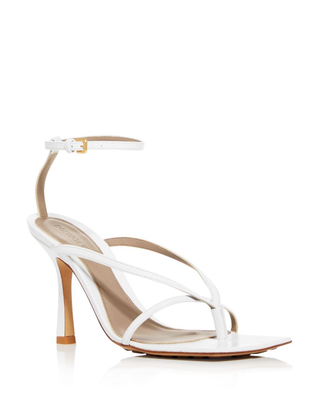 bottega veneta women's square toe strappy high heel sandals