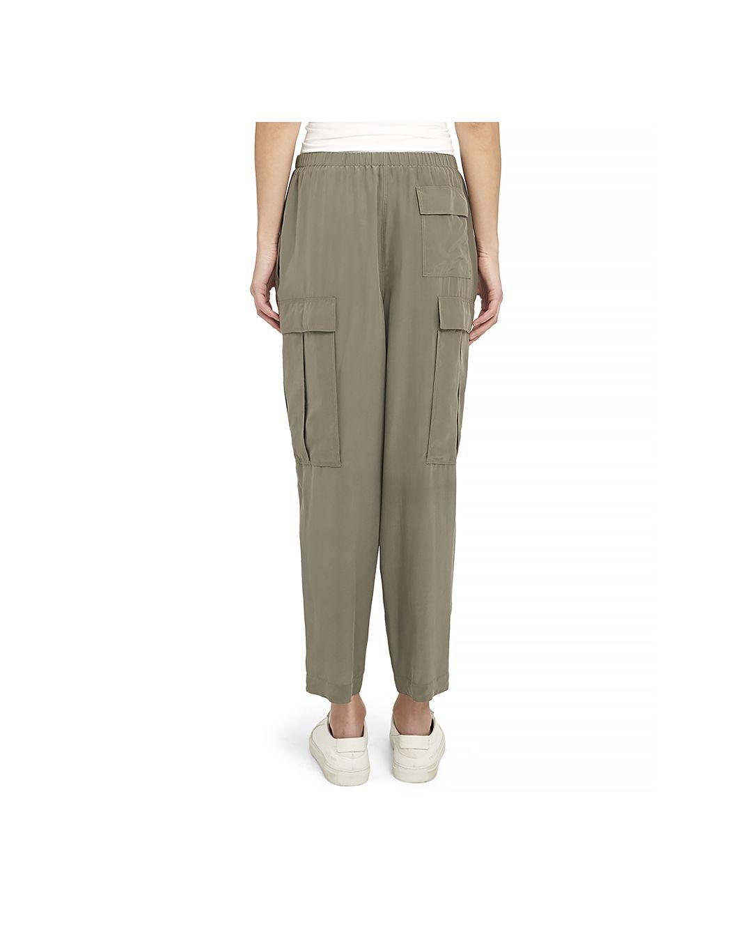 theory silk cargo pants