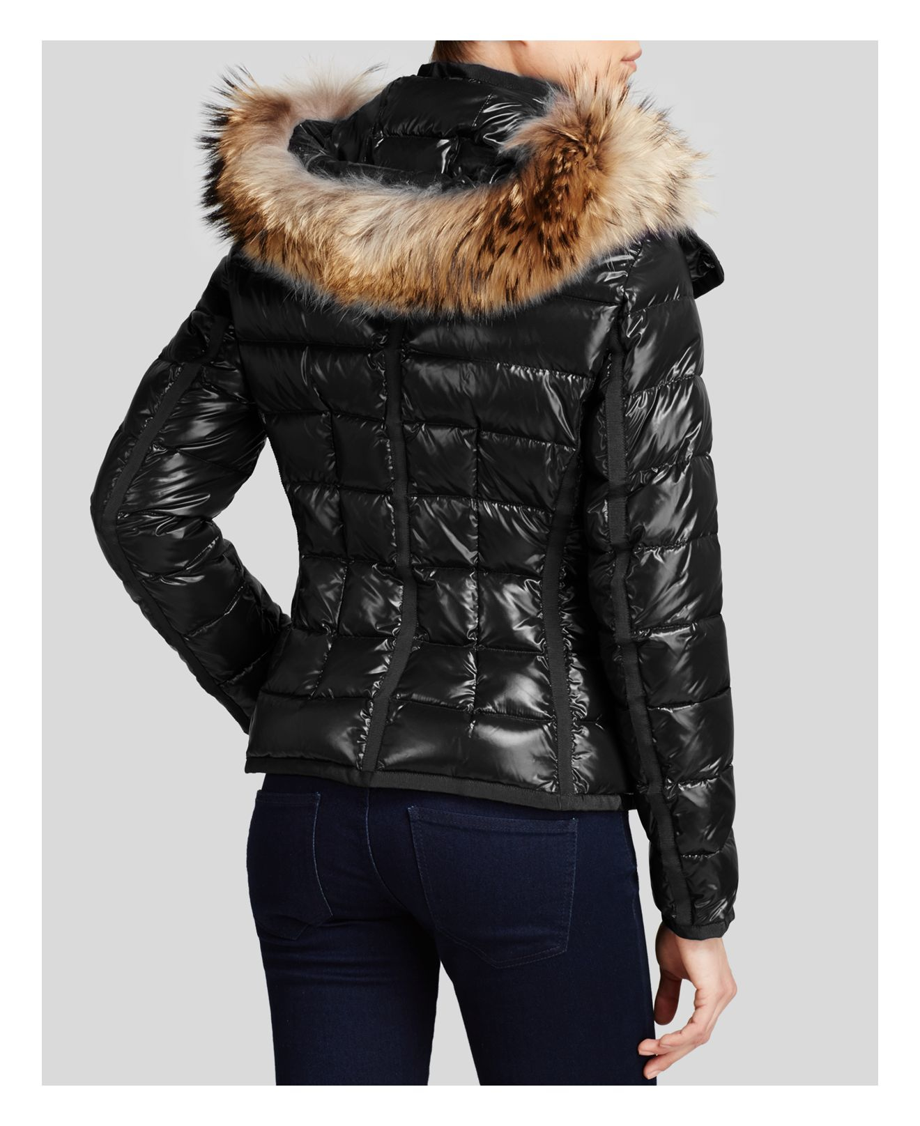 Moncler Fur 'Armoise' Jacket in Black | Lyst