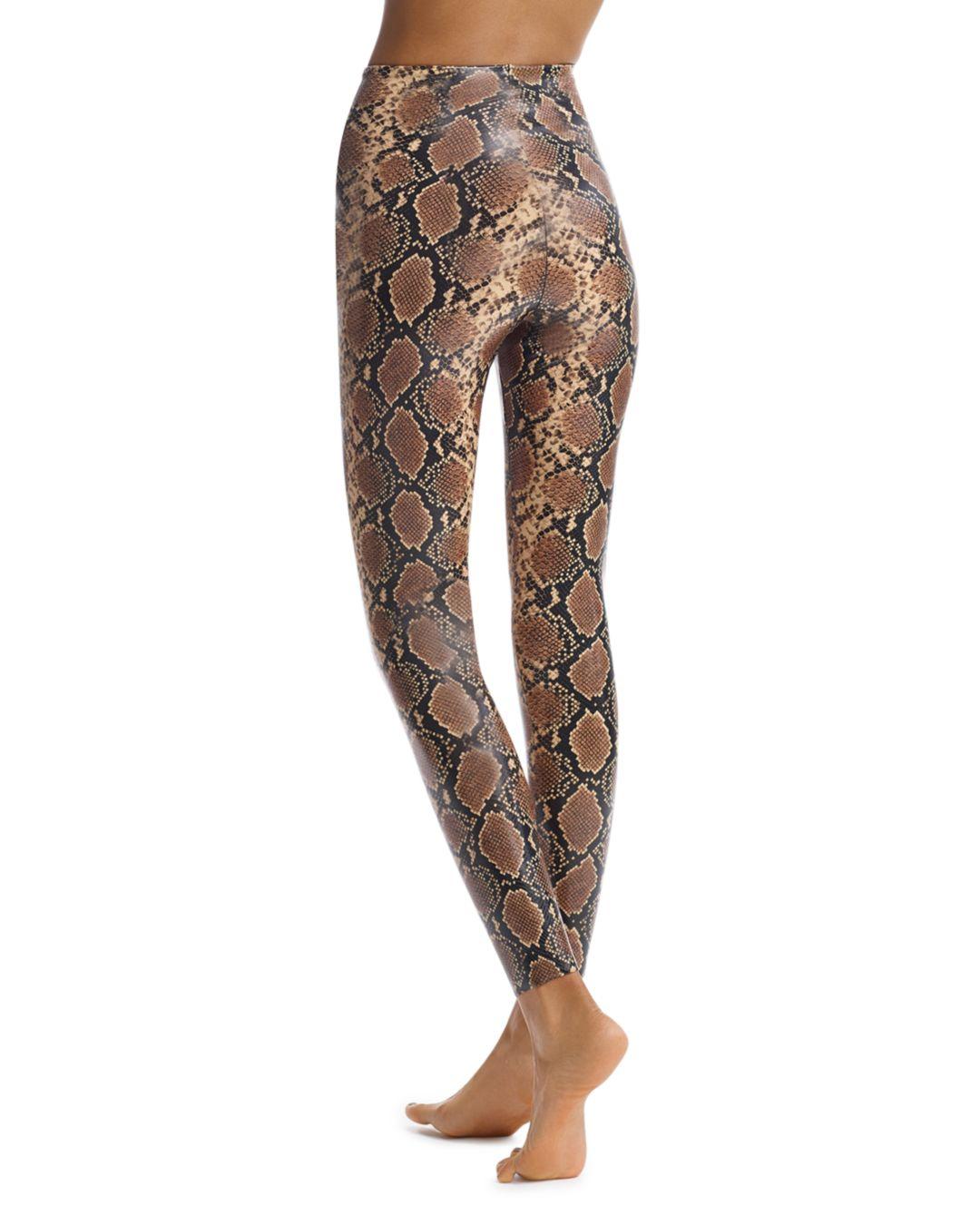 leather snake leggings