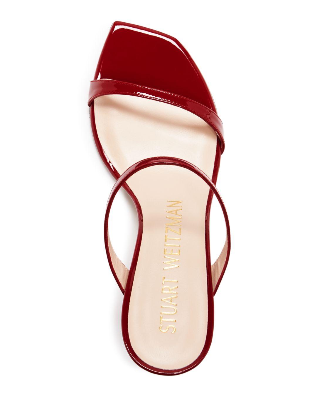 stuart weitzman aleena embellished leather slides