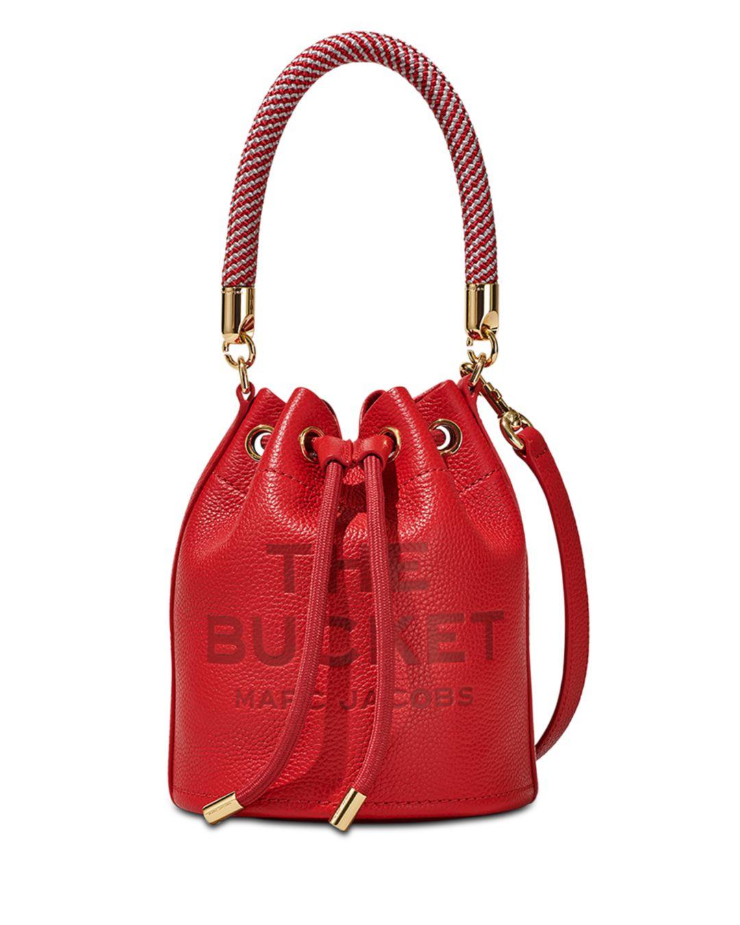 Marc Jacobs The Leather Bucket Bag in Red | Lyst