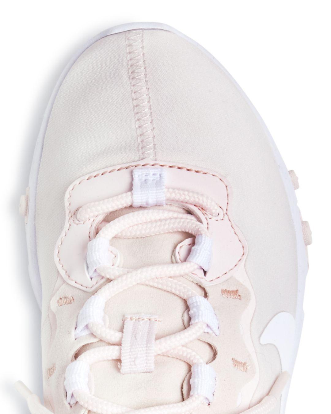 Nike React Element 55 Running Shoes in Pale Pink/White/White/Pale Pink (Pink)  - Lyst