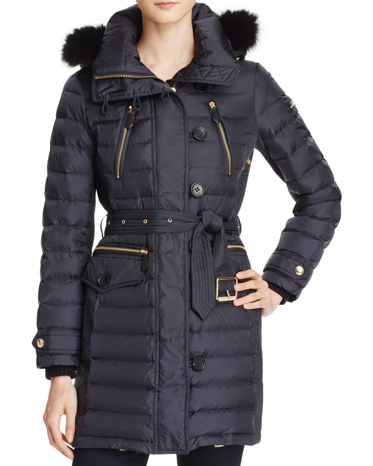burberry navy puffer coat