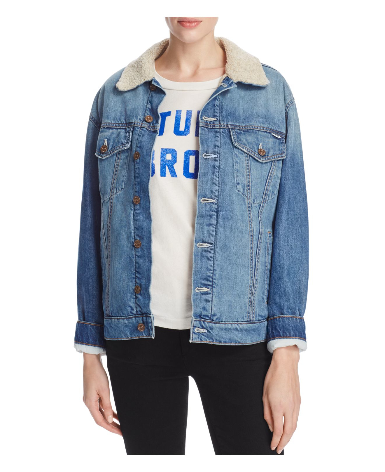 mother denim sherpa jacket
