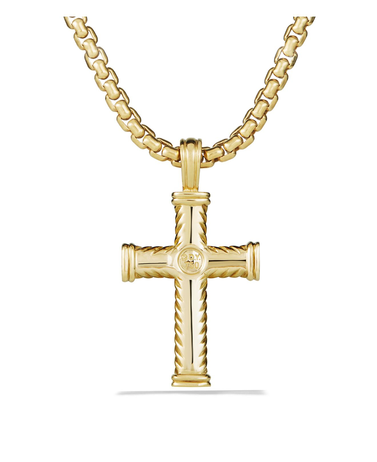 David Yurman Chevron Cross In 18k Gold in Metallic - Lyst