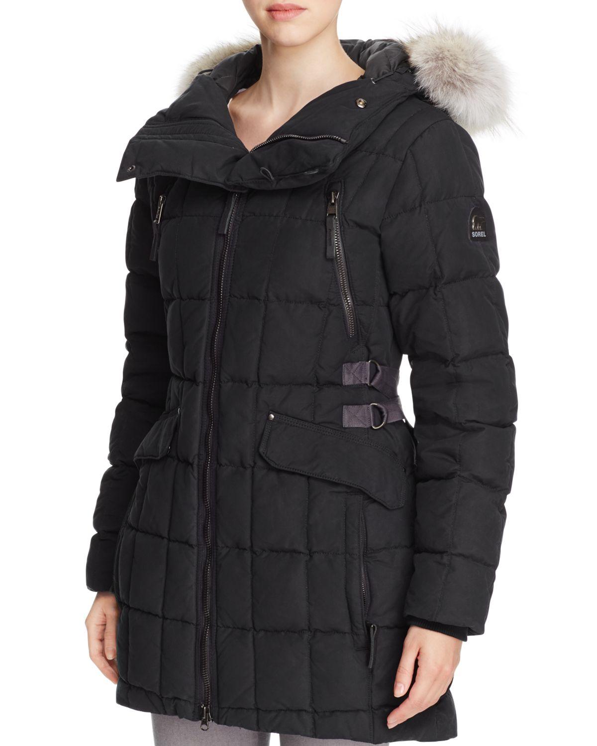 Sorel Cotton Conquest Carly Parka in Black - Lyst