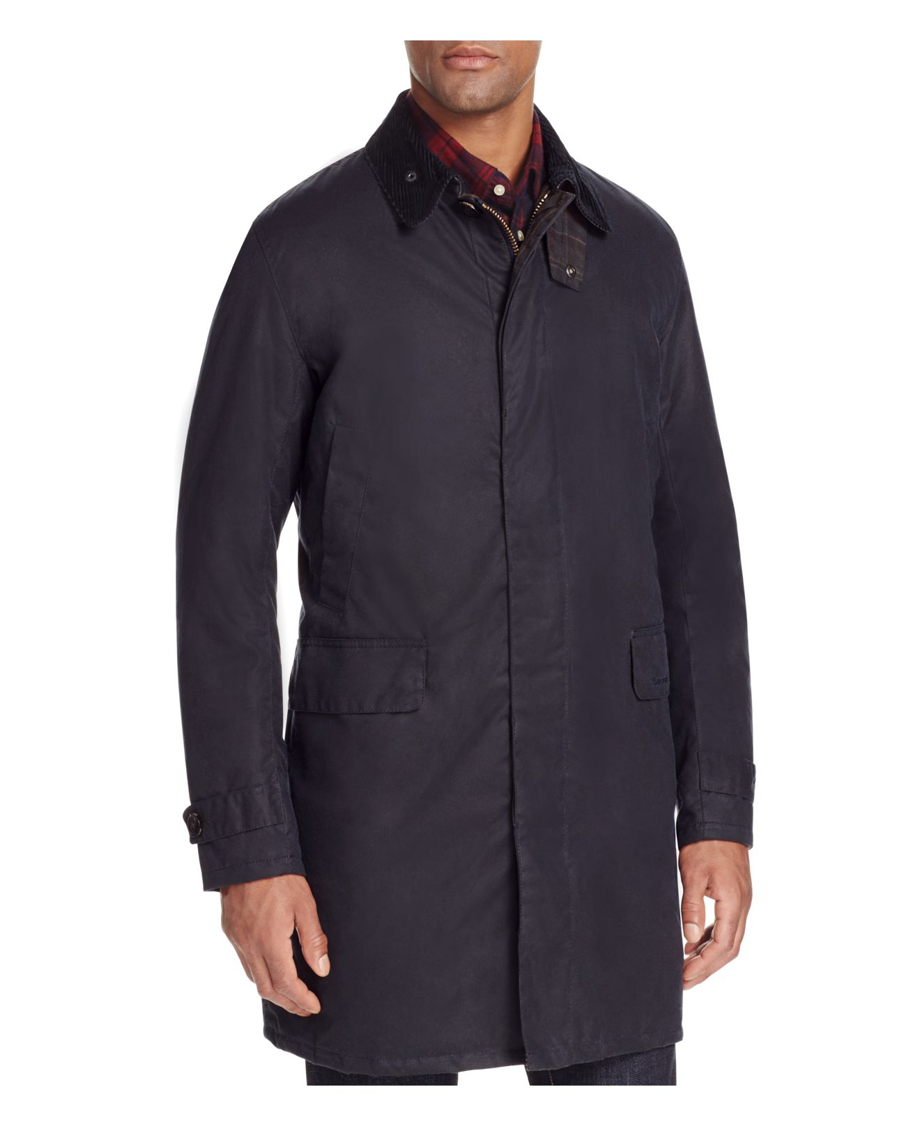 Barbour Nairn Three Quarter Length Waxed Jacket in Navy (Blue) for Men