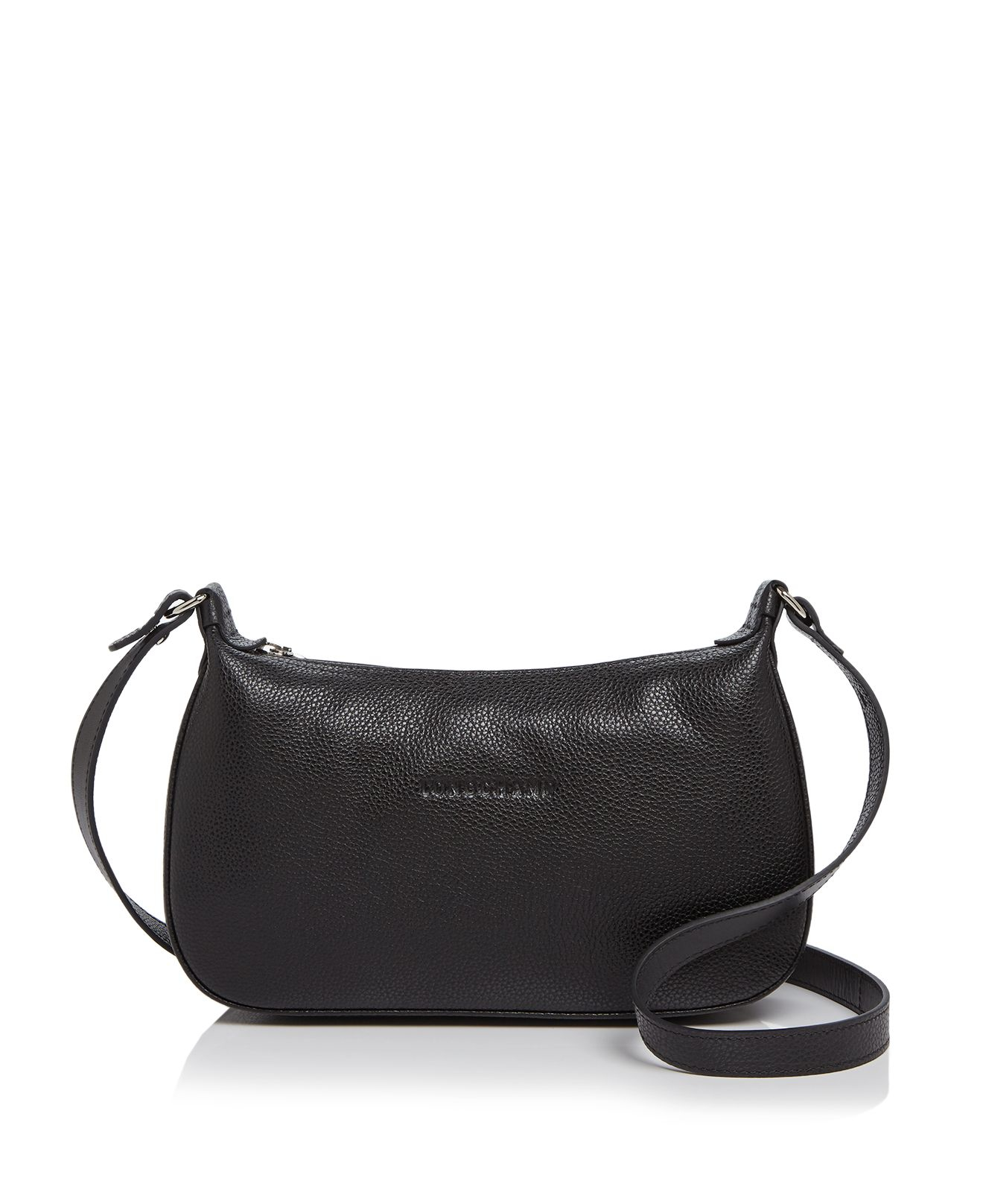 Longchamp Leather Le Foulonne Crossbody in Black/Nickel (Black) Lyst