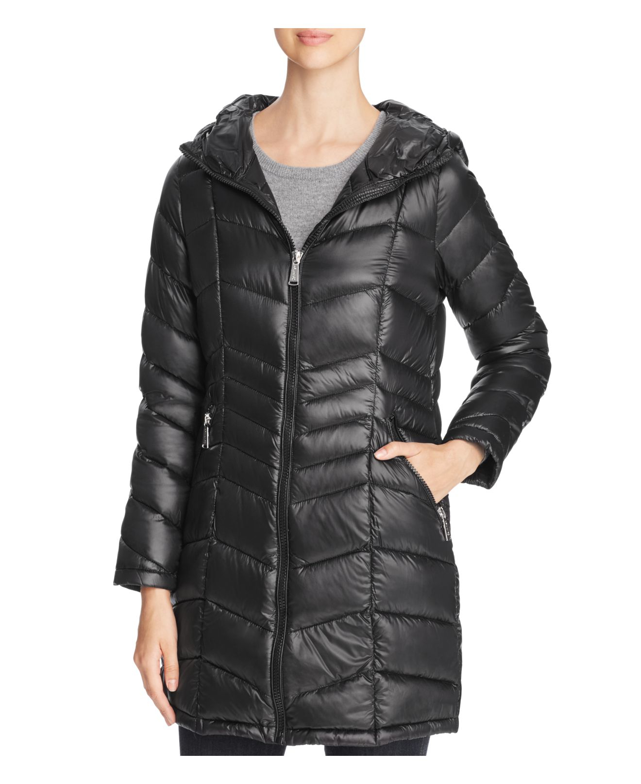 Calvin Klein Synthetic Pebble Long Down Coat in Black Lyst